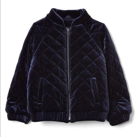 GAP Other - Baby Gap girl’s quilted velvet jacket Sz 18-24M